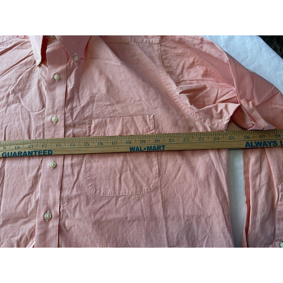 Tommy Hilfiger TLC Lifetime Collar, Button Up Shirt, Small Check, Red/Peach - Picture 8 of 13